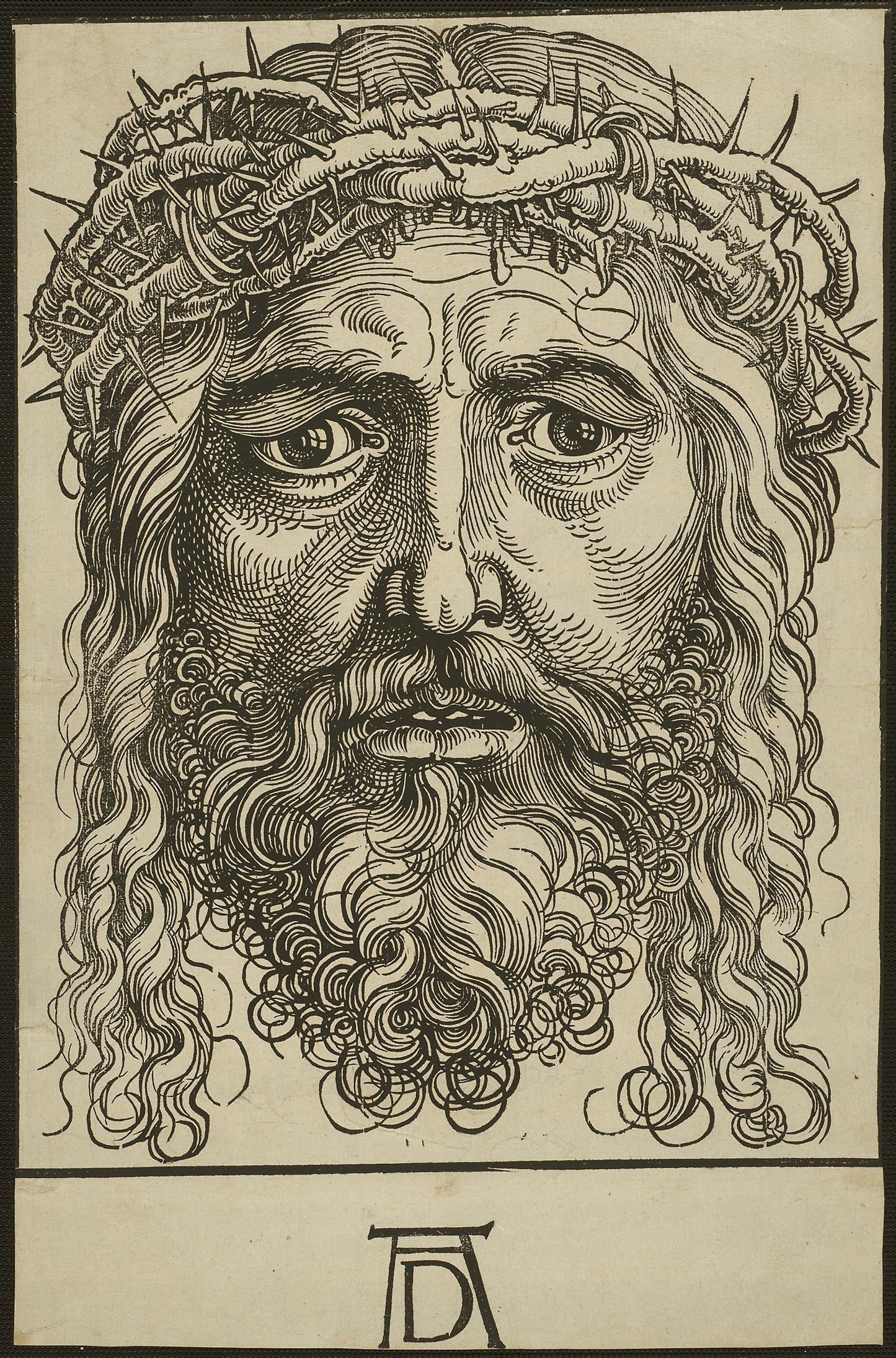 Head of Christ Crowned with Thorns - Sebald Beham, Poster Print Wall Art