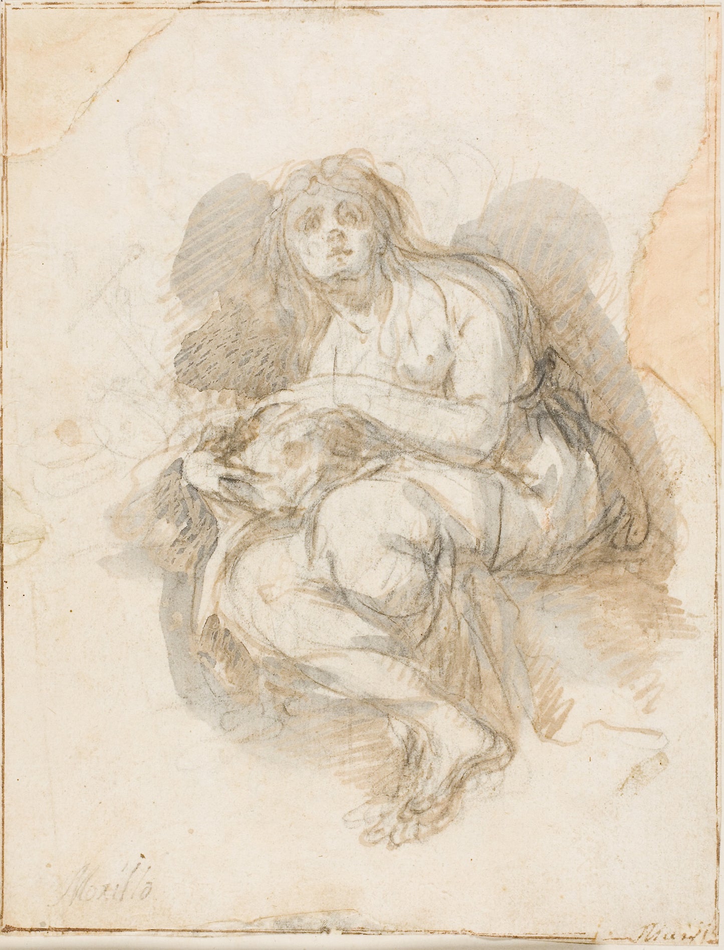 Female Saint Holding Skull - Possibly Bartolomé Estéban Murillo, Poster Print Wall Art