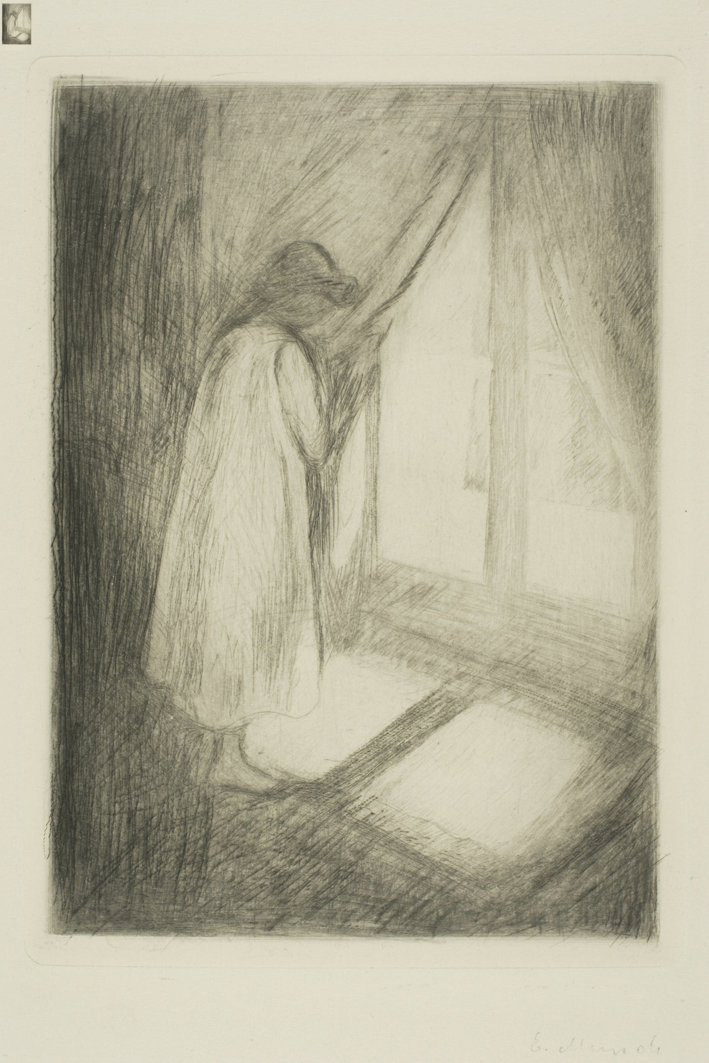 The Girl at the Window - Edvard Munch, Poster Print Wall Art