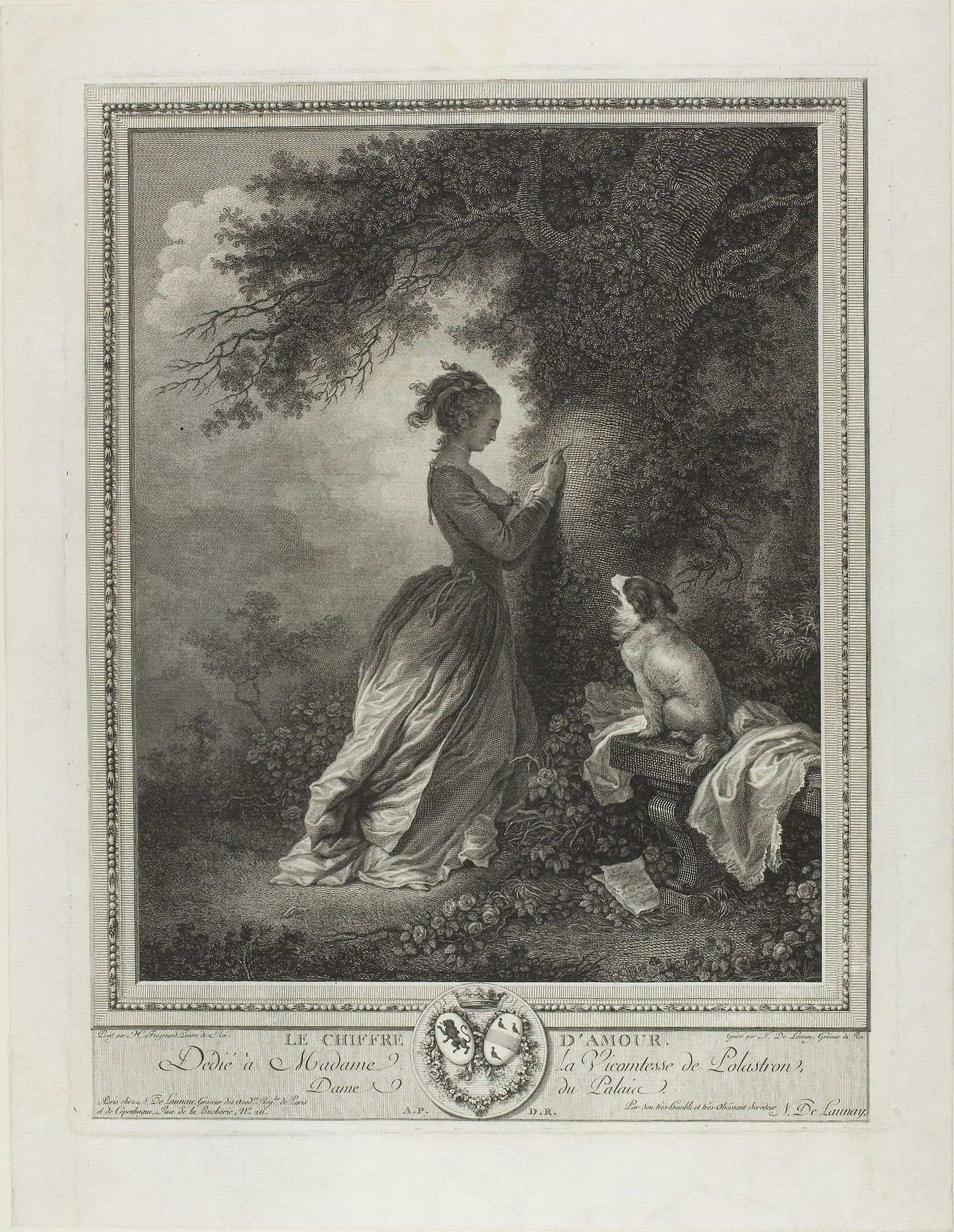 The Souvenir - Nicolas Delaunay (French, 1739-1792), Poster Print Wall Art
