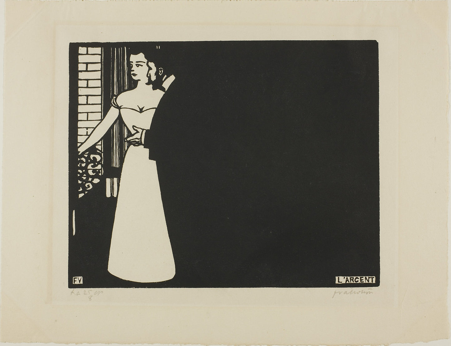 Money, plate five from Intimacies - Félix Edouard Vallotton (French, born Switzerland, 1865-1925), Poster Print Wall Art