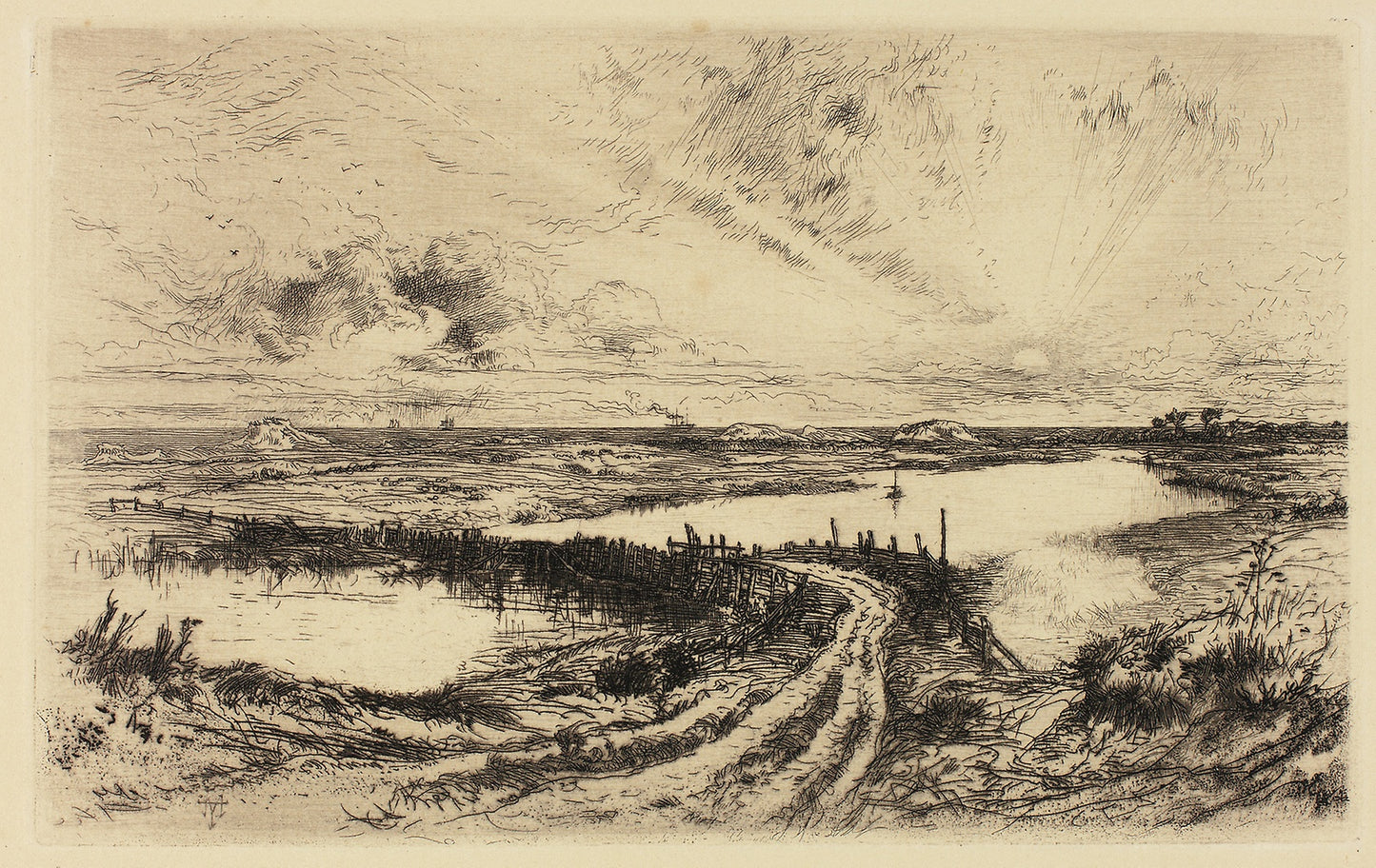 Sunrise—The Pond, East Hampton - Thomas Moran, Poster Print Wall Art