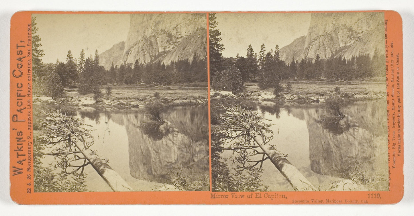 Mirror View of El Capitan, Yosemite Valley, Mariposa County, Cal. - Carleton Watkins, Poster Print Wall Art