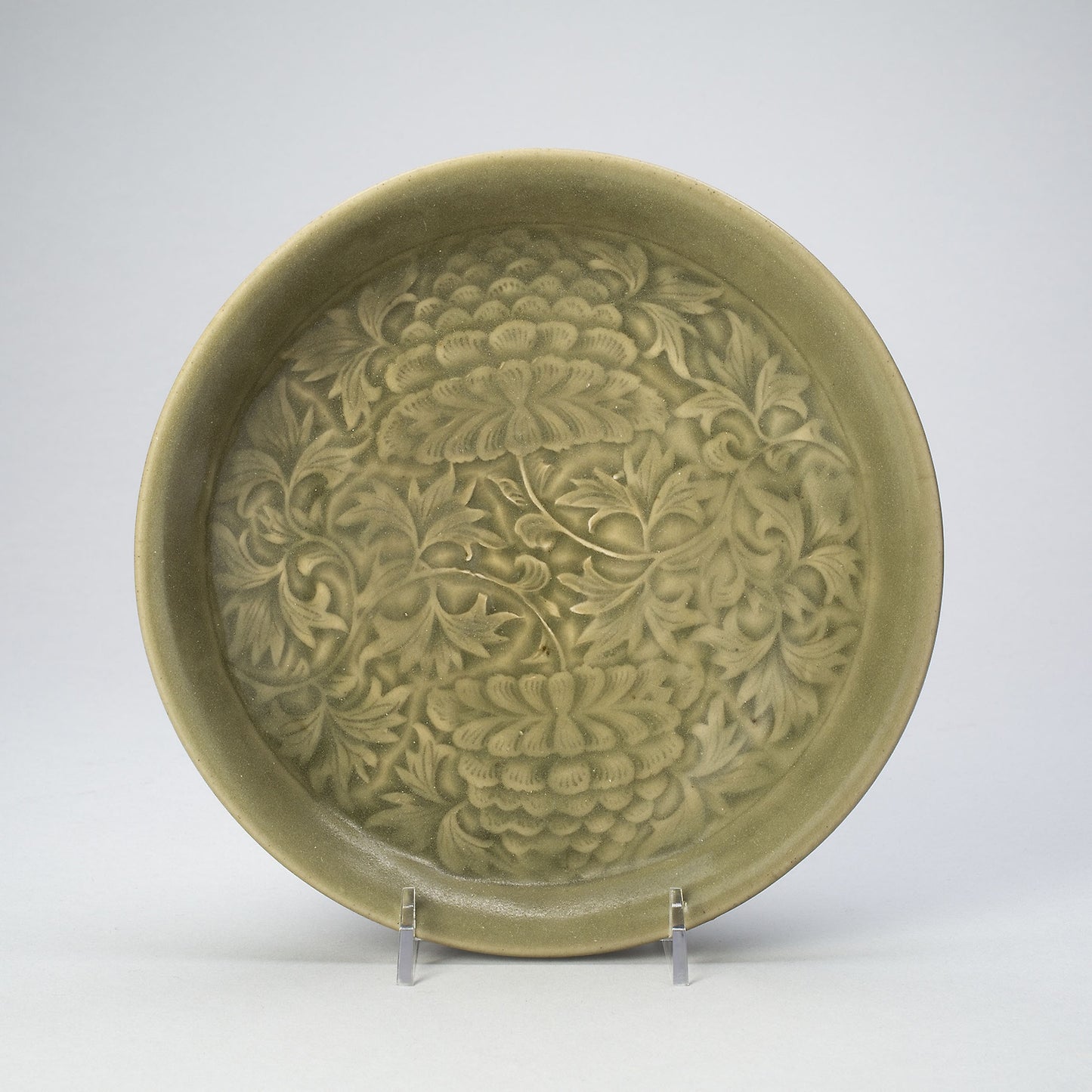 Dish with Peony Scroll - China, Poster Print Wall Art