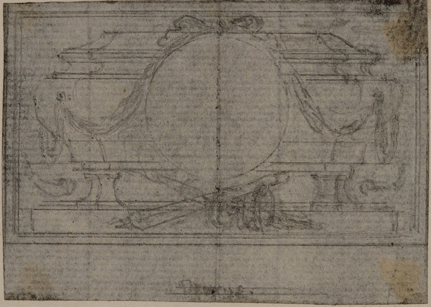 Study for En Tête Vignette in Tacitus "Tibère, ou Les Six Premiers Livres des Annales", Book IV - Hubert François Gravelot, Poster Print Wall Art