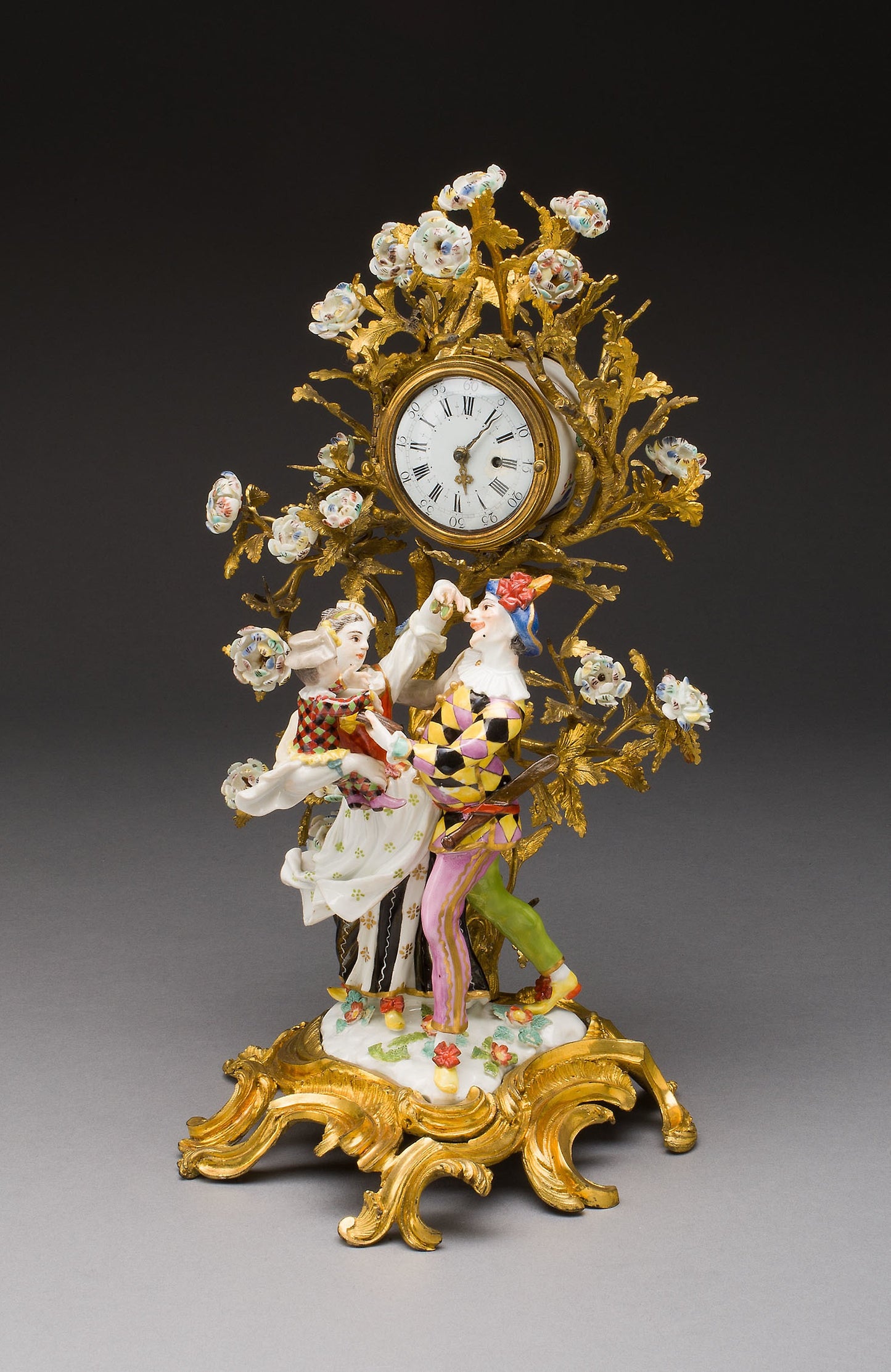 Harlequin Family Clock - Meissen Porcelain Manufactory, Poster Print Wall Art