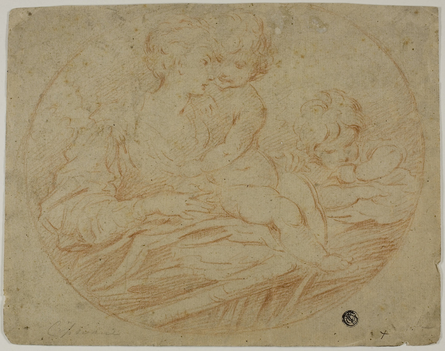 Woman and Two Children - Francesco Mazzola, called Parmigianino, after, Poster Print Wall Art