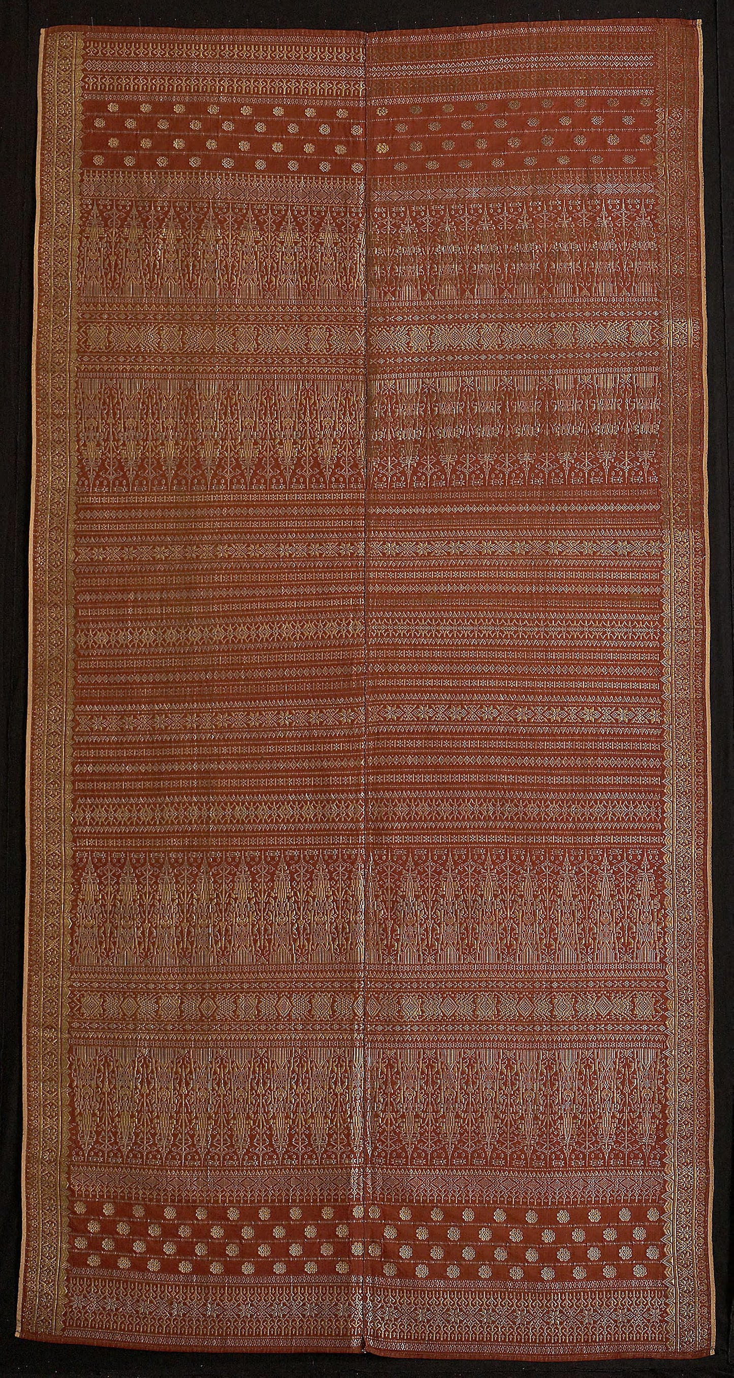 Ceremonial Shoulder Cloth (Kain songket lepus) - Indonesia, South Sumatra, Lampung, Poster Print Wall Art