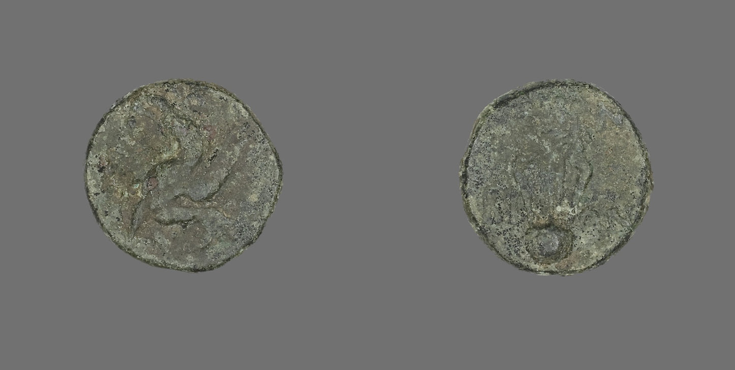 Coin Depicting a Galloping Griffin - Greek, Poster Print Wall Art