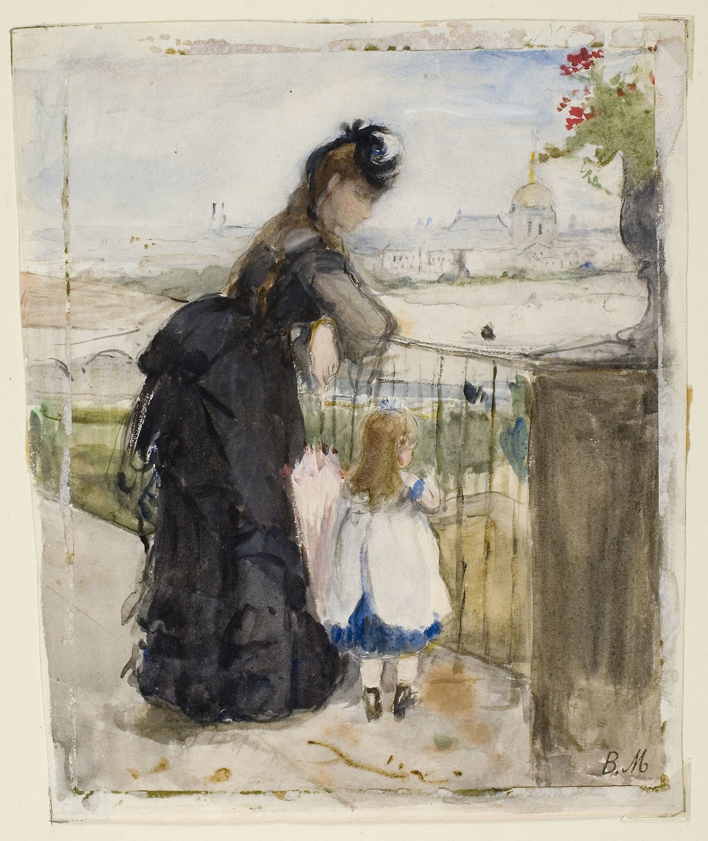 On the Balcony - Berthe Morisot, Poster Print Wall Art