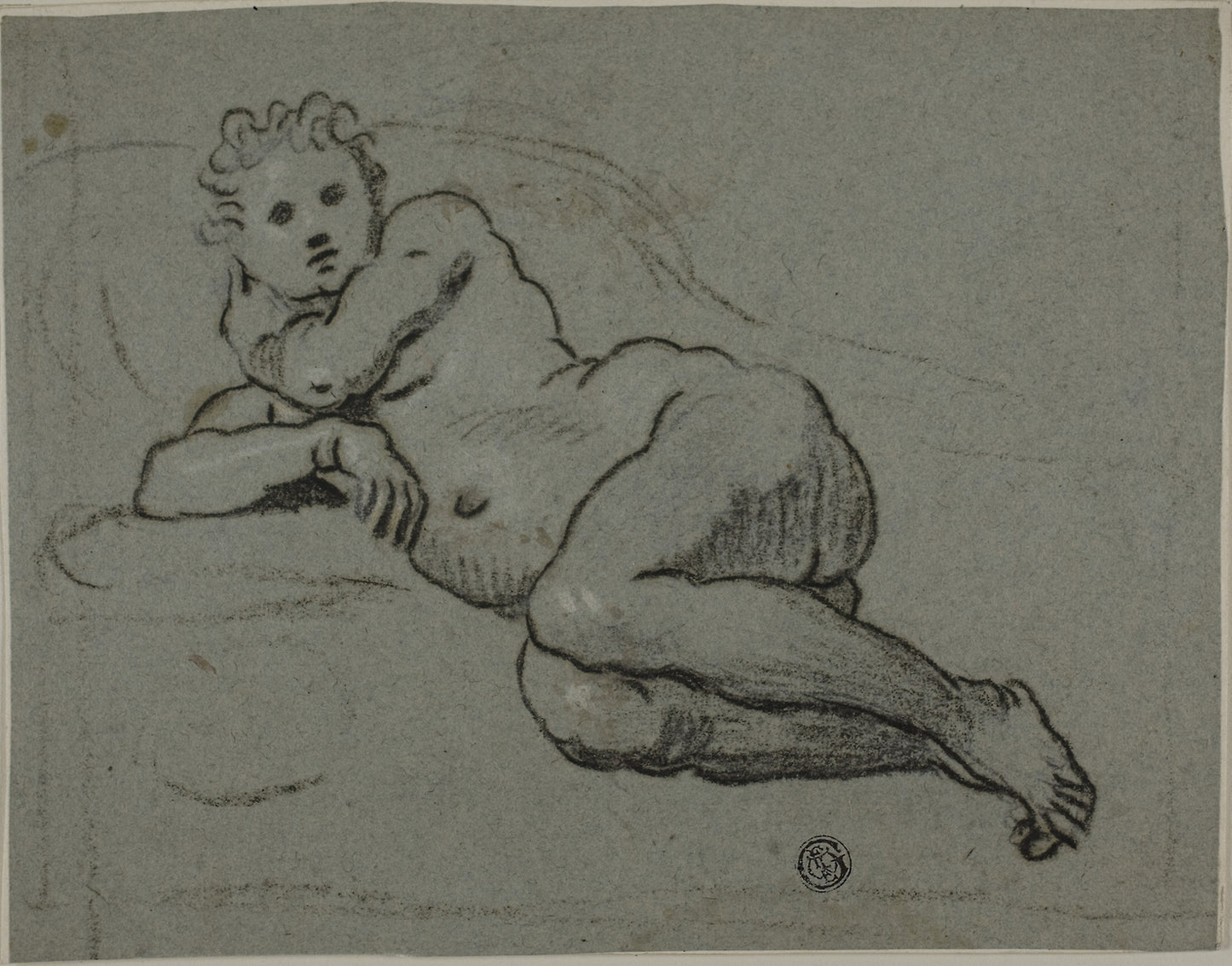 Reclining Nude - Domenico Robusti, called Tintoretto, or his workshop, Poster Print Wall Art
