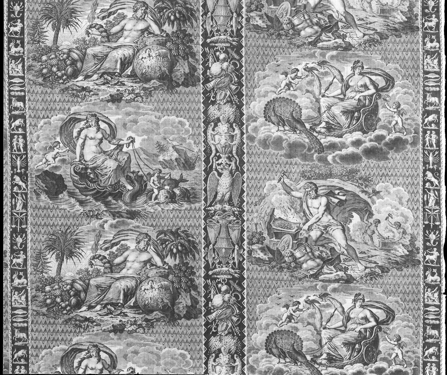 The Elements (Furnishing Fabric) - Designed - Marie Bonaventure Lebert (French, 1759–1836), Poster Print Wall Art