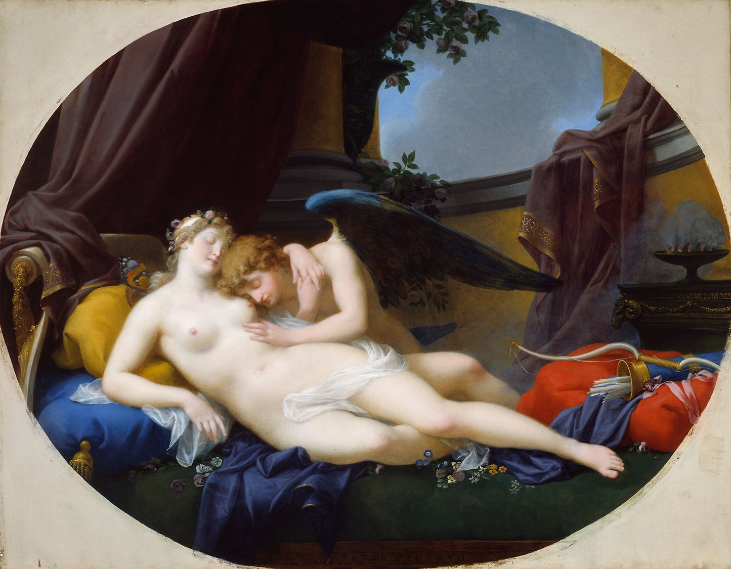 Cupid and Psyche - Jean Baptiste Regnault, Poster Print Wall Art