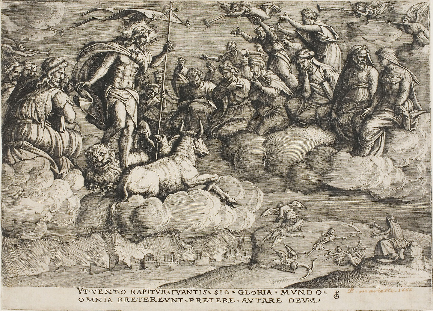 The Triumph of Eternity, plate six from The Triumphs of Petrarch - Georg Pencz, Poster Print Wall Art