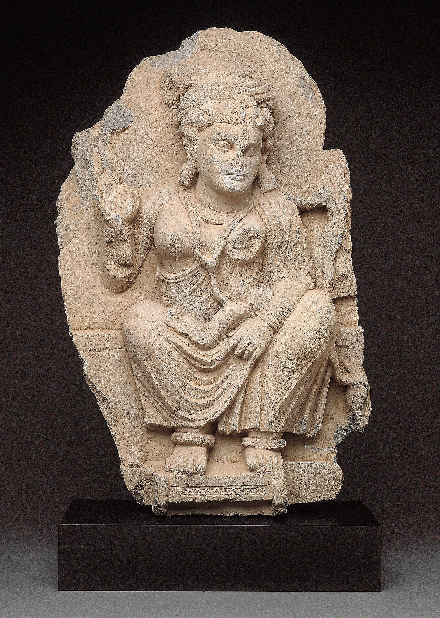 Goddess Hariti Seated Holding a Child - Pakistan, Poster Print Wall Art