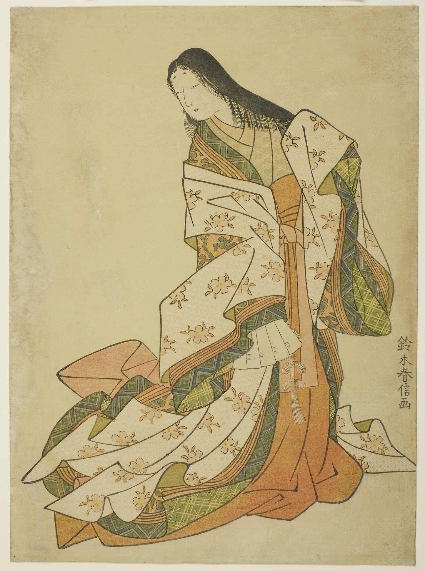 The Poetess Ono no Komachi - Suzuki Harunobu ?? ?? , Poster Print Wall Art