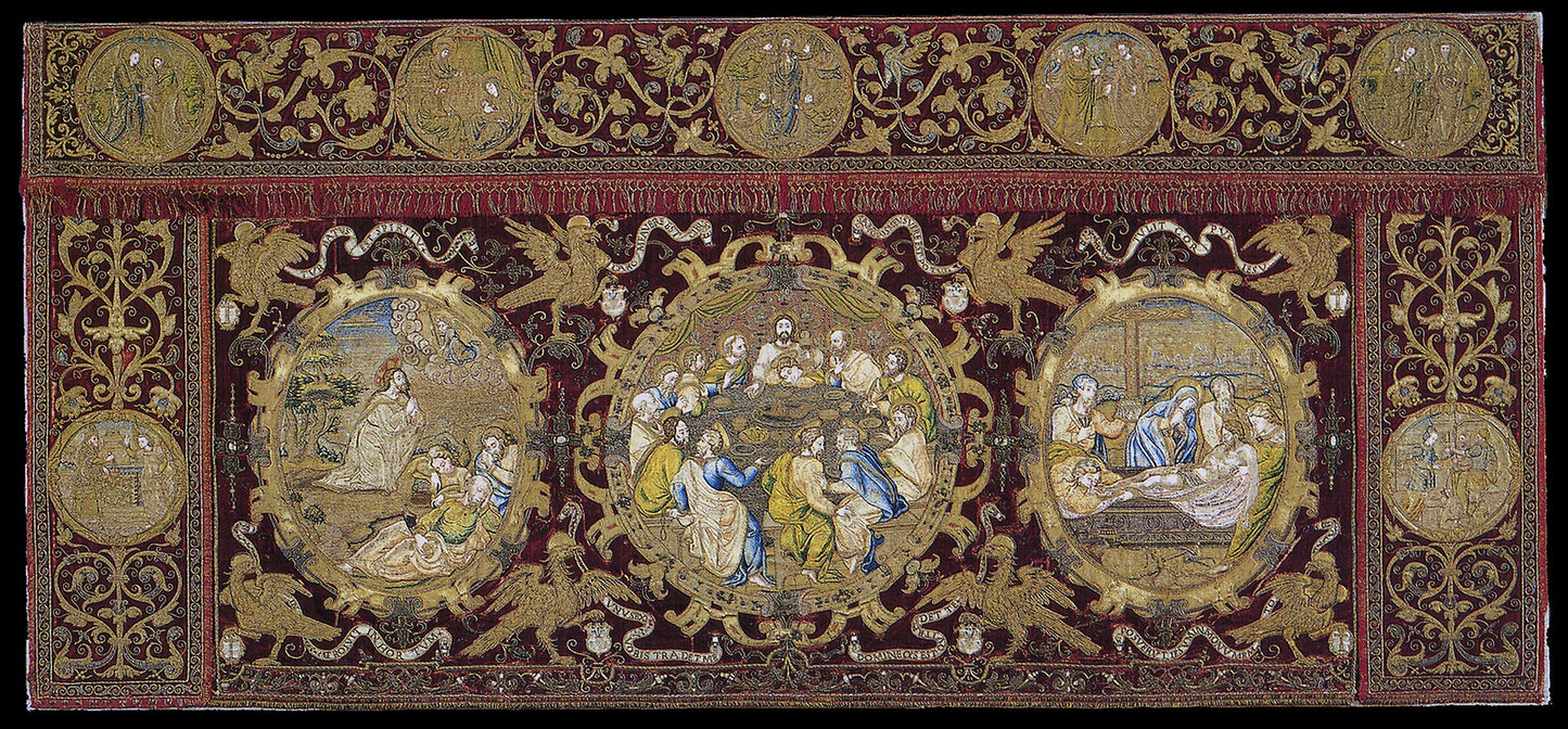 Altar Frontal Depicting Scenes from the Life of Christ - Spain, Poster Print Wall Art