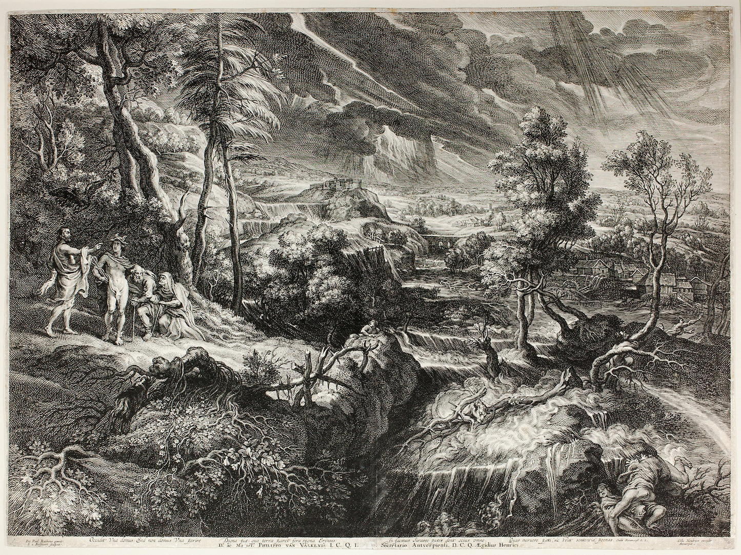 Landscape with Philemon and Baucis, from Large Landscapes - Schelte Adamsz. Bolswert (Dutch, active in Flanders, c. 1586–1659), Poster Print Wall Art