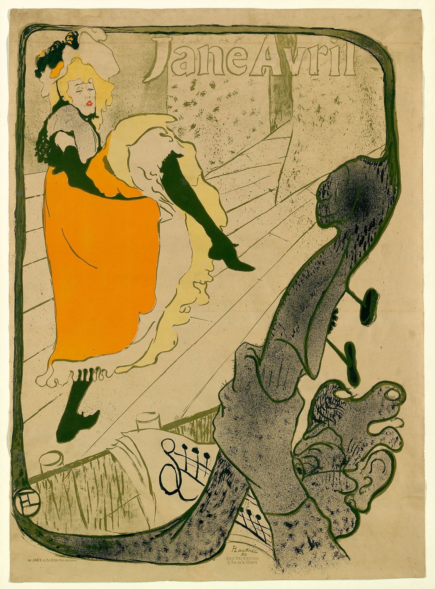 Jane Avril - Henri de Toulouse-Lautrec, Poster Print Wall Art