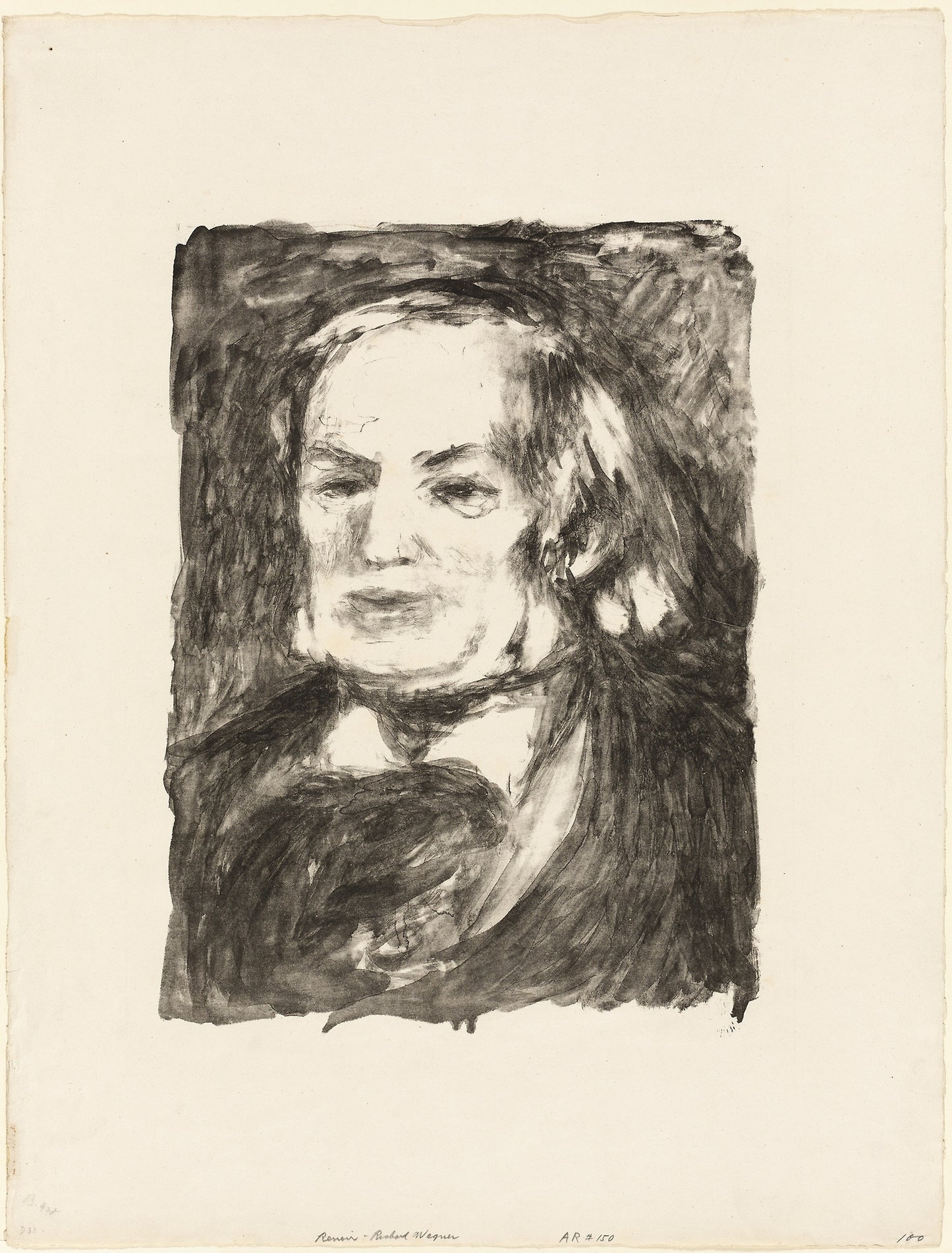 Portrait of Richard Wagner: Pierre Auguste Renoir,16x12"(A3) Poster