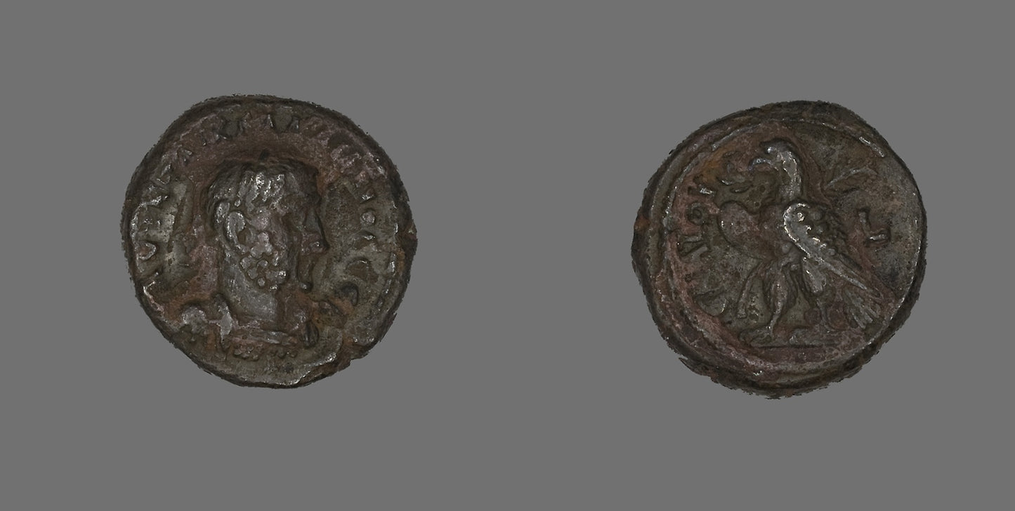 Tetradrachm (Coin) Portraying Emperor Gallienus - Roman, Poster Print Wall Art