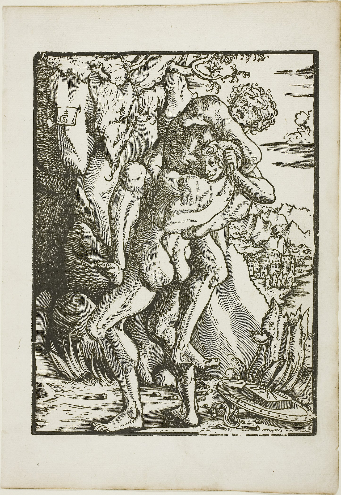 The Labors of Hercules - Hercules and Antaeus - Gabriel Salmon, Poster Print Wall Art