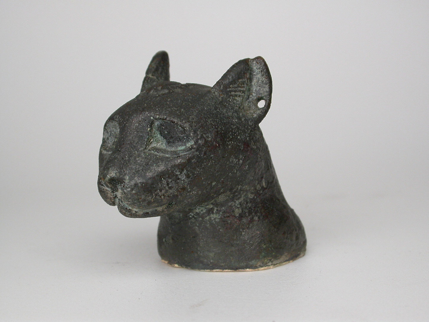 Statuette of a Cat's Head - Egyptian, Poster Print Wall Art