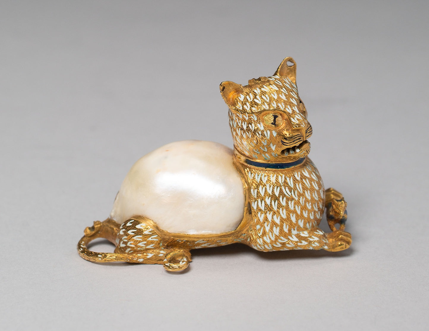 Baroque Pearl Mounted as a Cat Holding a Mouse - Spanish or south German, Poster Print Wall Art