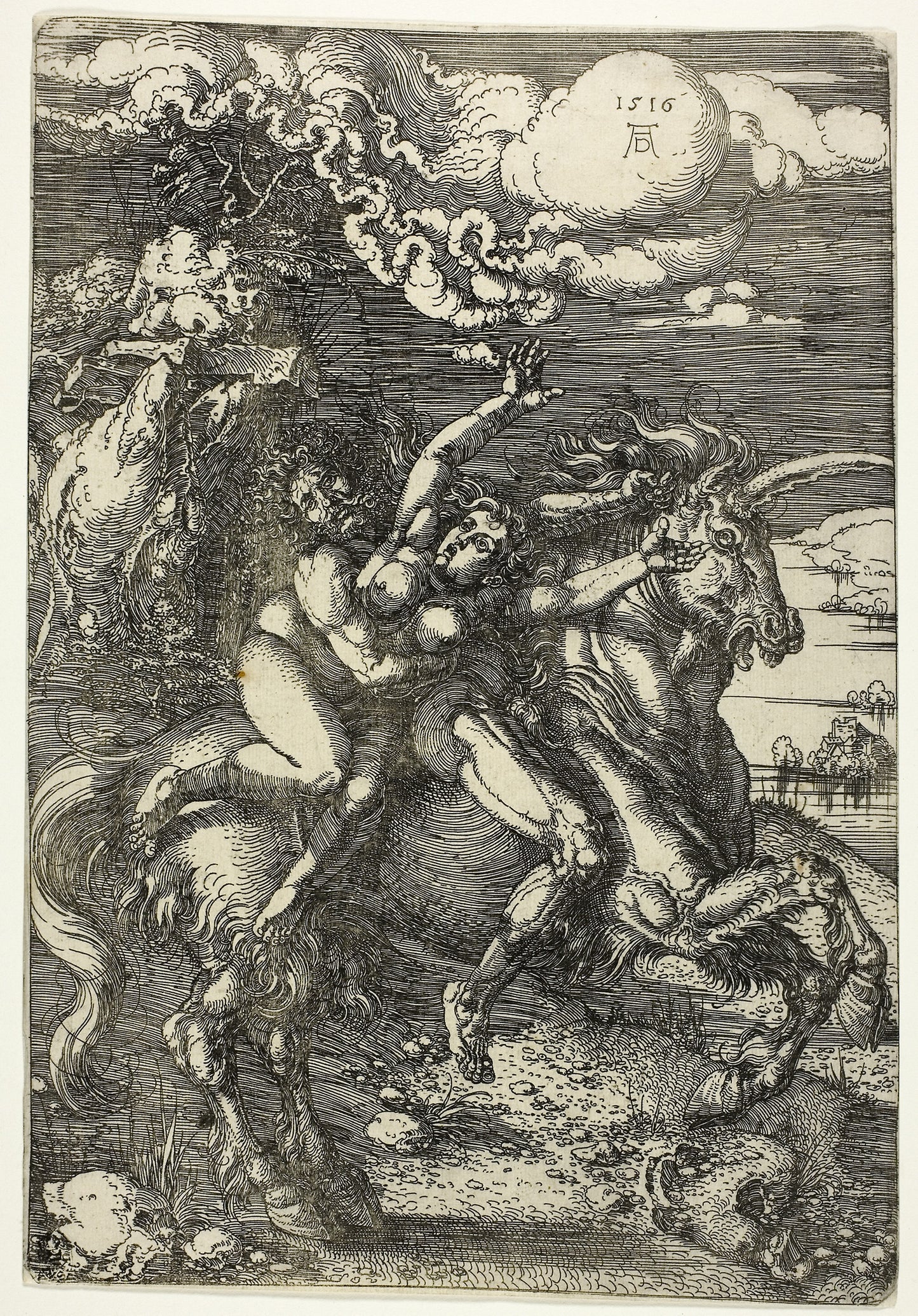 The Abduction of Proserpine on a Unicorn - Albrecht Dürer, Poster Print Wall Art