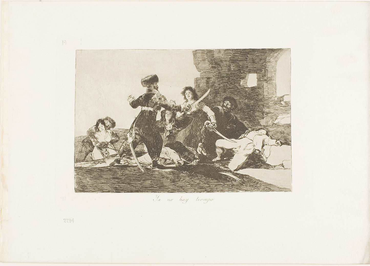 There isn't Time Now, plate 19 from The Disasters of War - Francisco José de Goya y Lucientes, Poster Print Wall Art