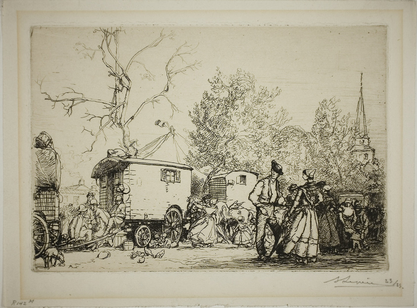 At the Saint-Jean-de-Monts Fair - Louis Auguste Lepère, Poster Print Wall Art