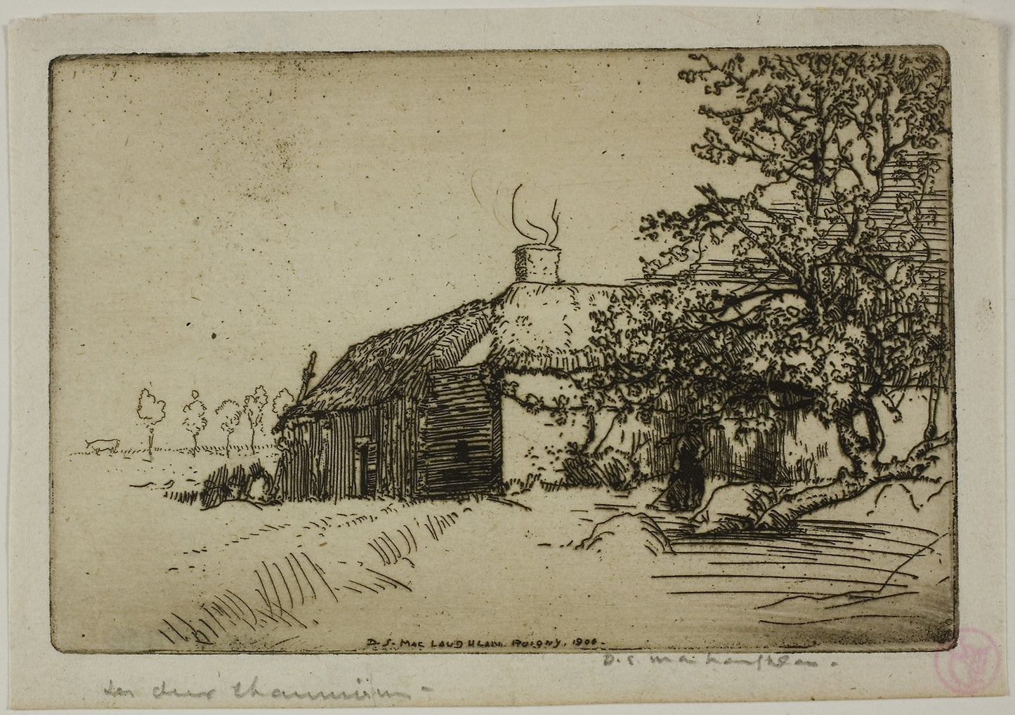 Les Deux Chaumières - Donald Shaw MacLaughlan, Poster Print Wall Art