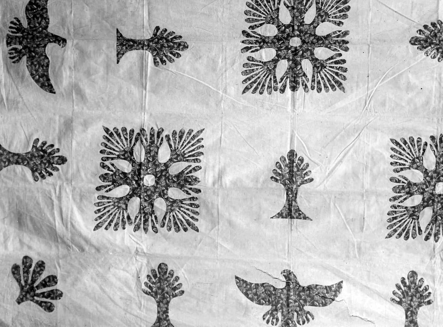 Bedcover (Charter Oak Quilt) - United States, Poster Print Wall Art