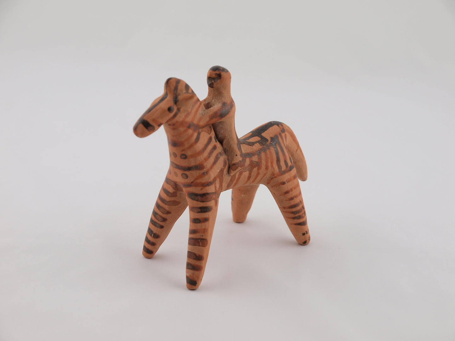 Statuette of a Horse and Rider - Greek; Boeotia, Poster Print Wall Art