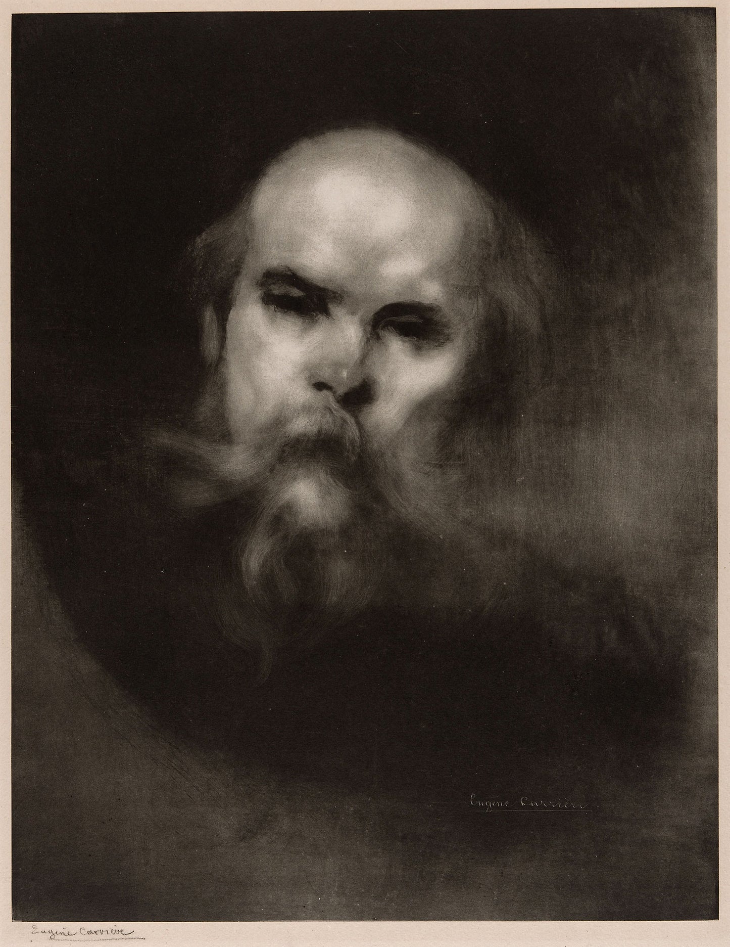 Portrait of Paul Verlaine - Eugène Carrière, Poster Print Wall Art
