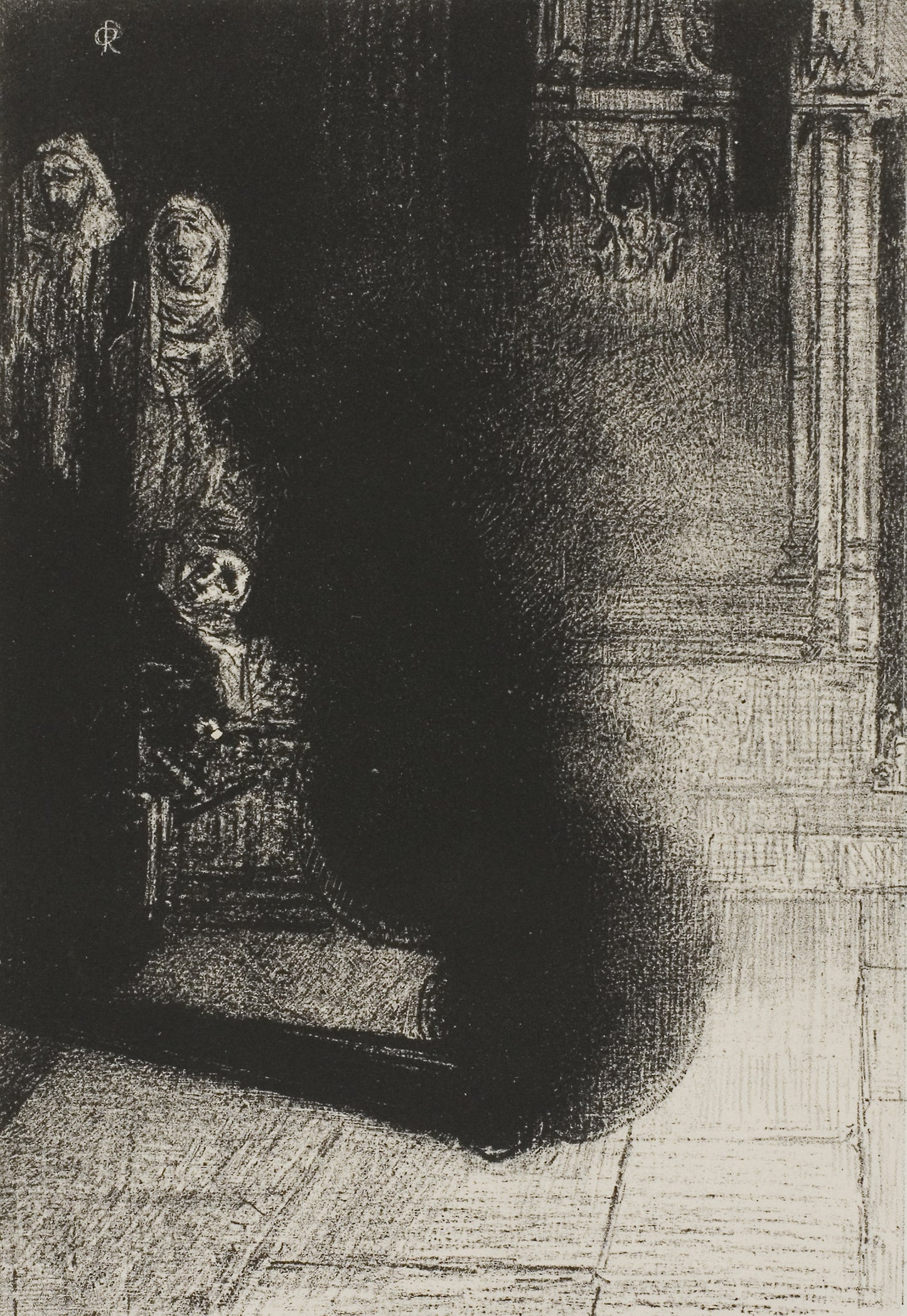 Frontispiece for Les Flambeaux noirs - Emile Verhaeren - Odilon Redon, Poster Print Wall Art