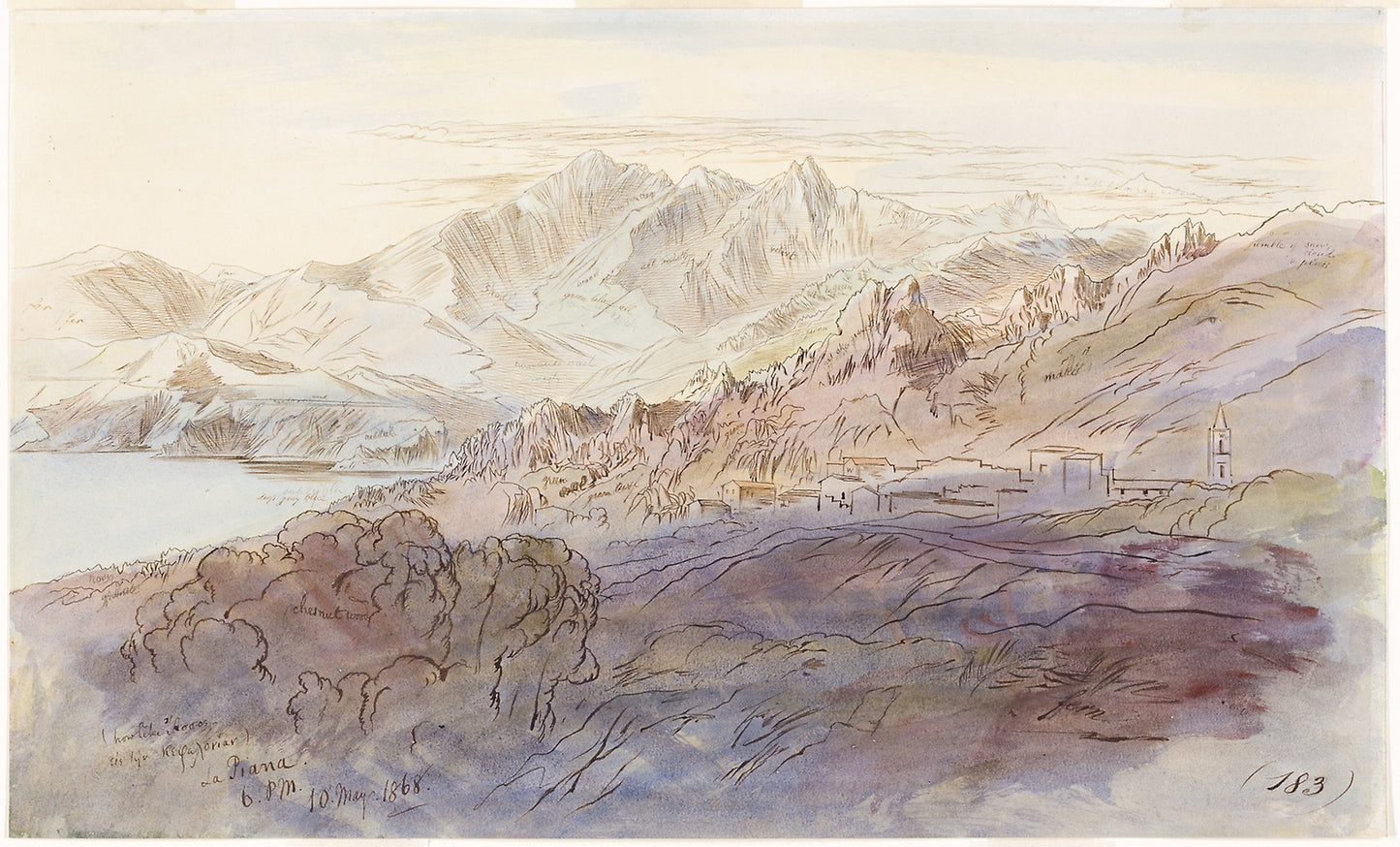 La Piana - Edward Lear, Poster Print Wall Art