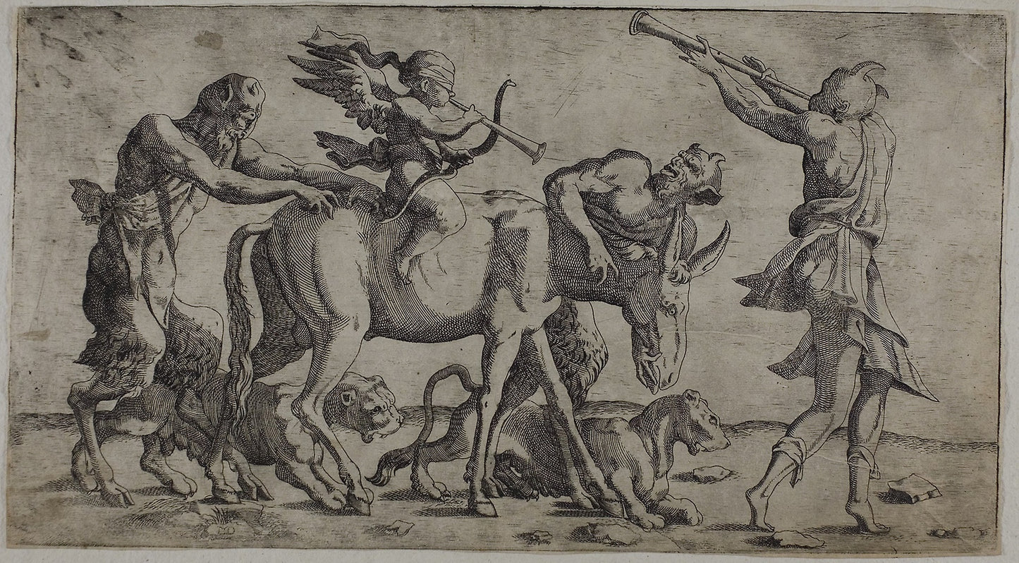 Cupid with Bandaged Eyes - Léon Davent (French, fl. 1540-1560), Poster Print Wall Art