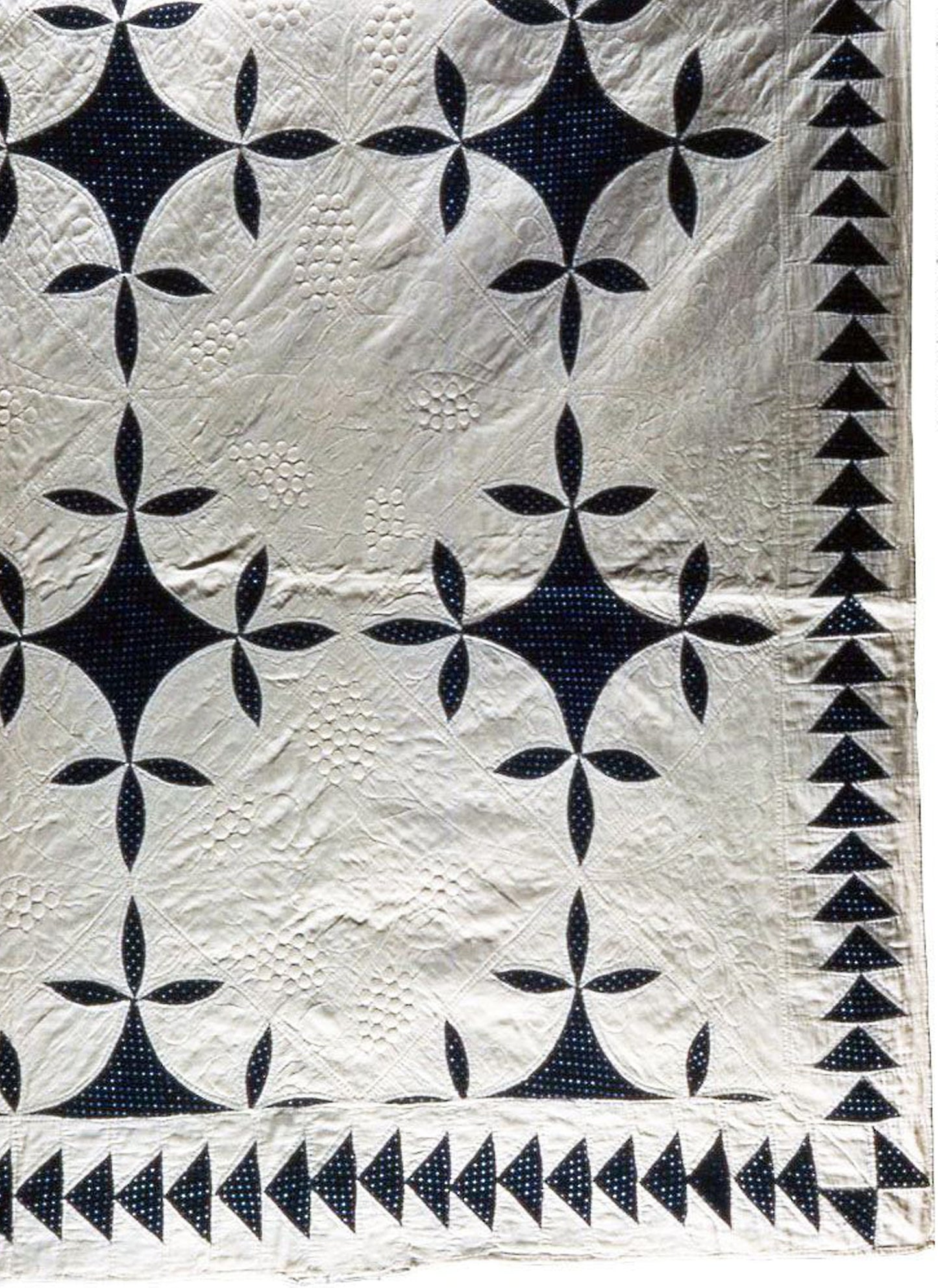 Bedcover (Pincushion and Burrs or Square and Swallows Quilt) - United States, Poster Print Wall Art