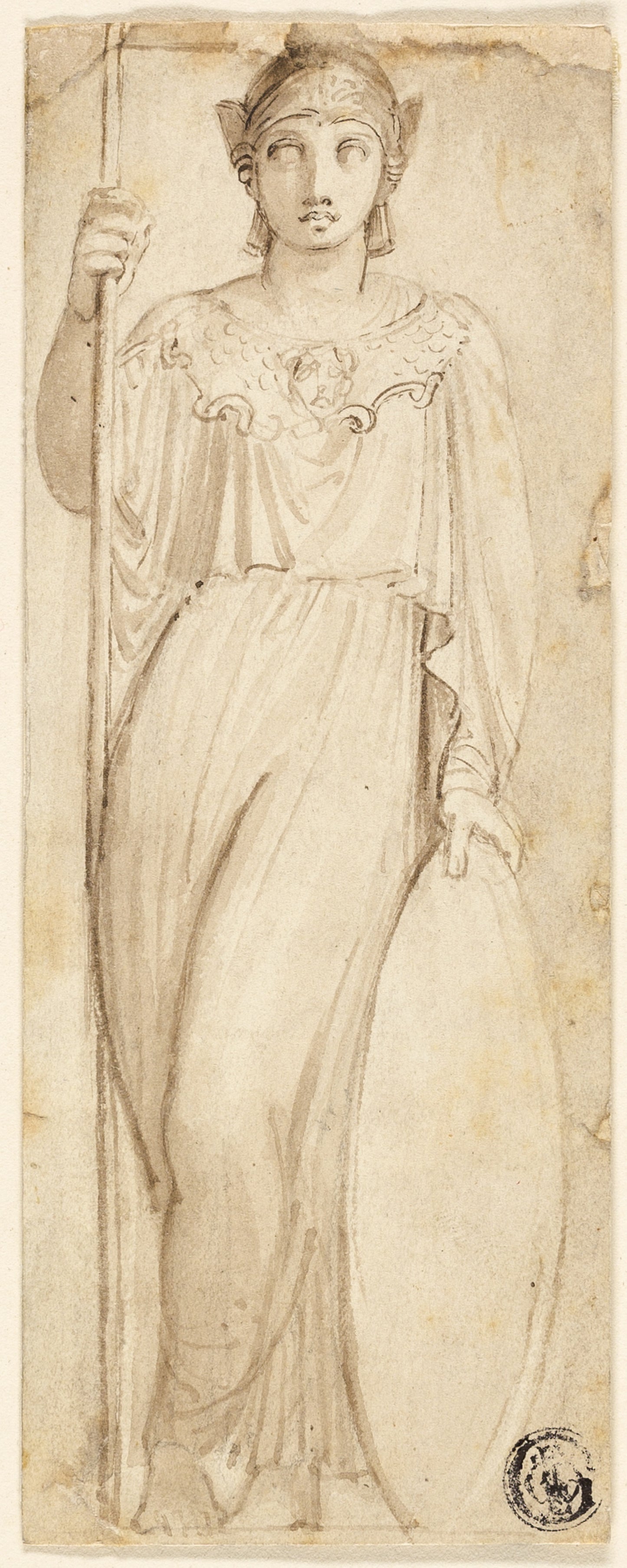 Athena, or Britannia identified as Athena - Attributed to Thomas Stothard, Poster Print Wall Art