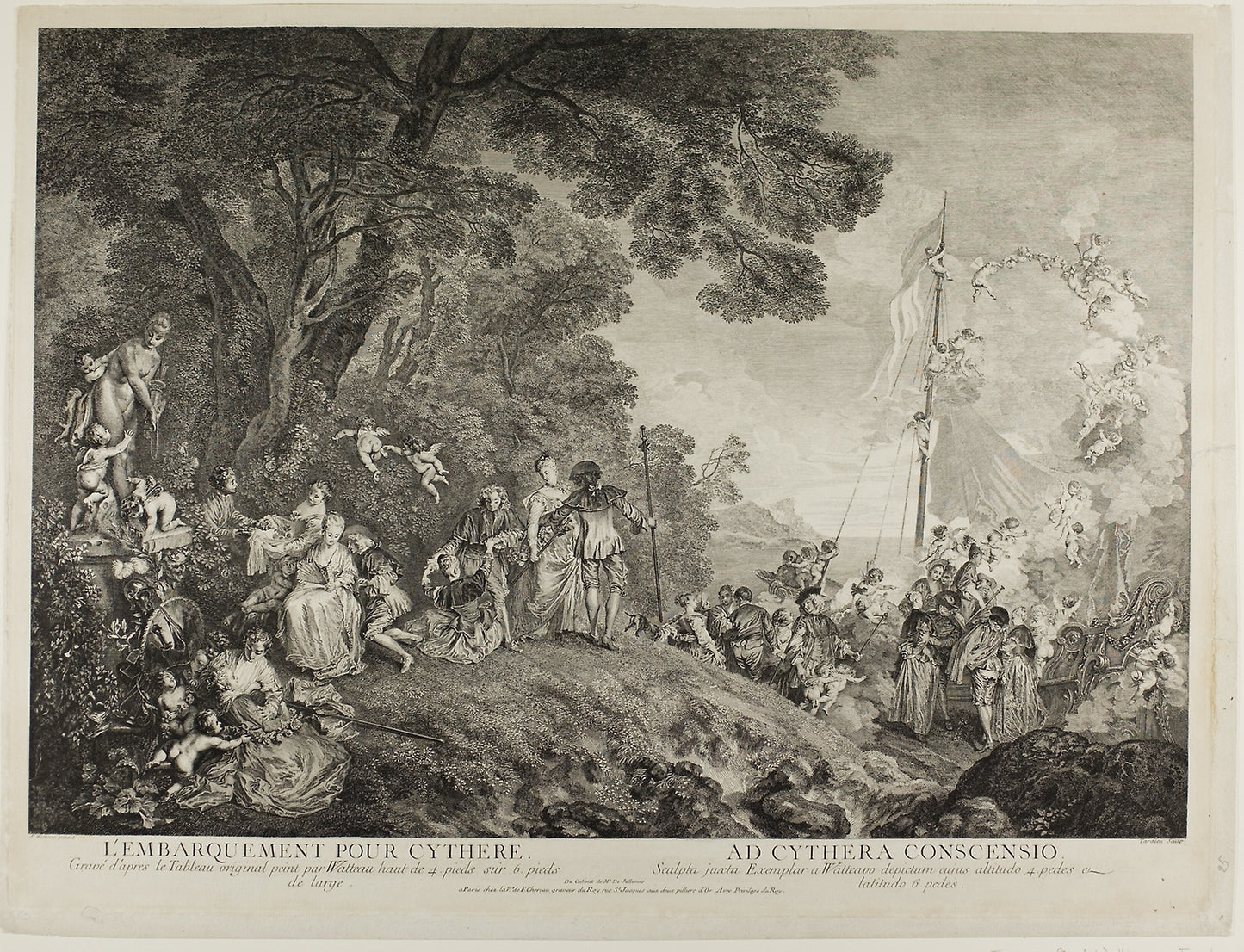 Pilgrimage to the Island of Cythera - Nicolas Henri Tardieu (French, 1674-1749), Poster Print Wall Art