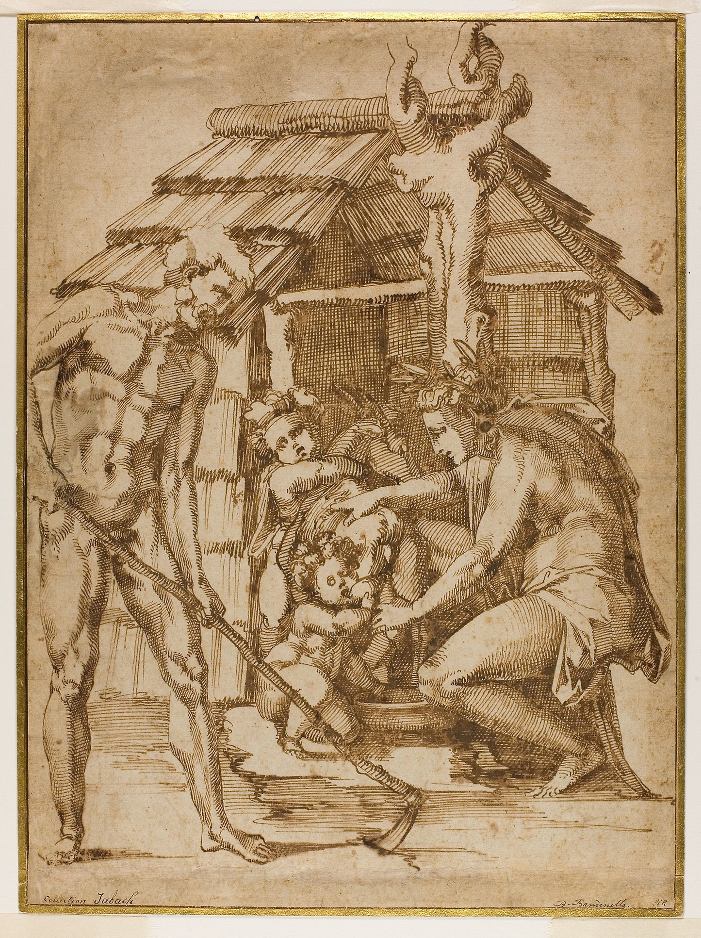 First Family Before a Shelter - Baccio Bandinelli, Poster Print Wall Art