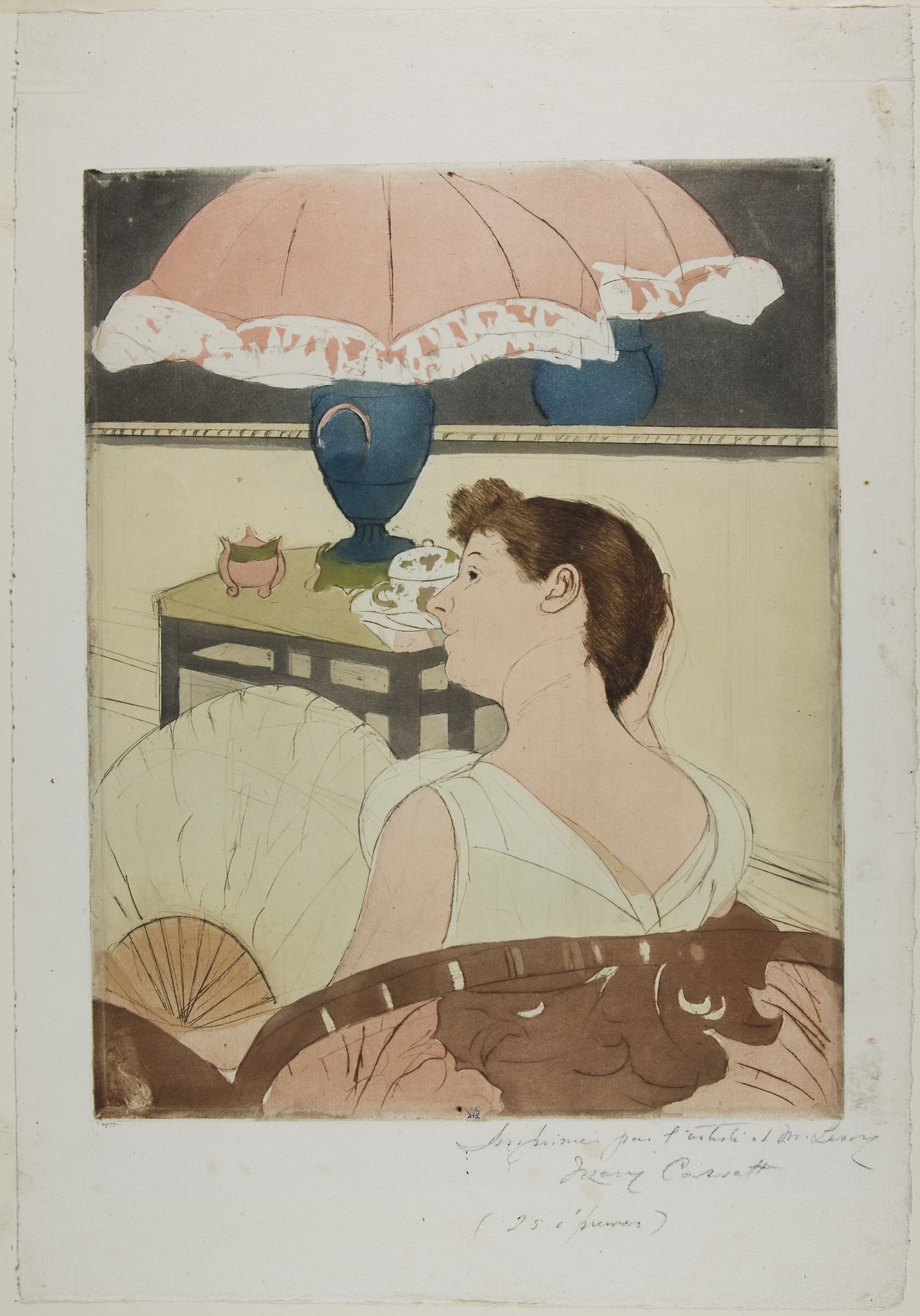 The Lamp - Mary Cassatt (American, 1844-1926), Poster Print Wall Art