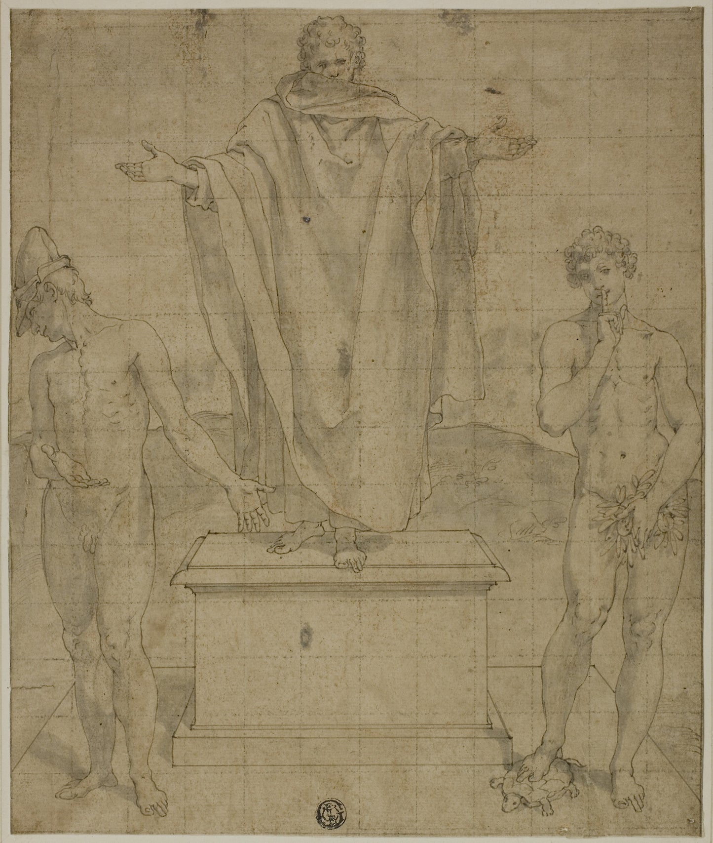 Study for Allegory of Faith and Silence - Bartolomeo Cesi (Italian, 1556-1629), Poster Print Wall Art