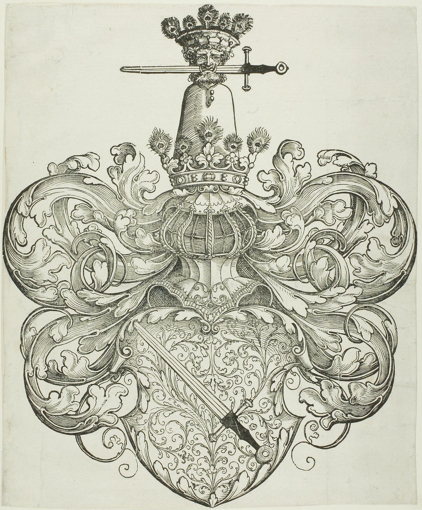 The Arms of the Family Kress von Kressenstein - Nuremberg School , Poster Print Wall Art