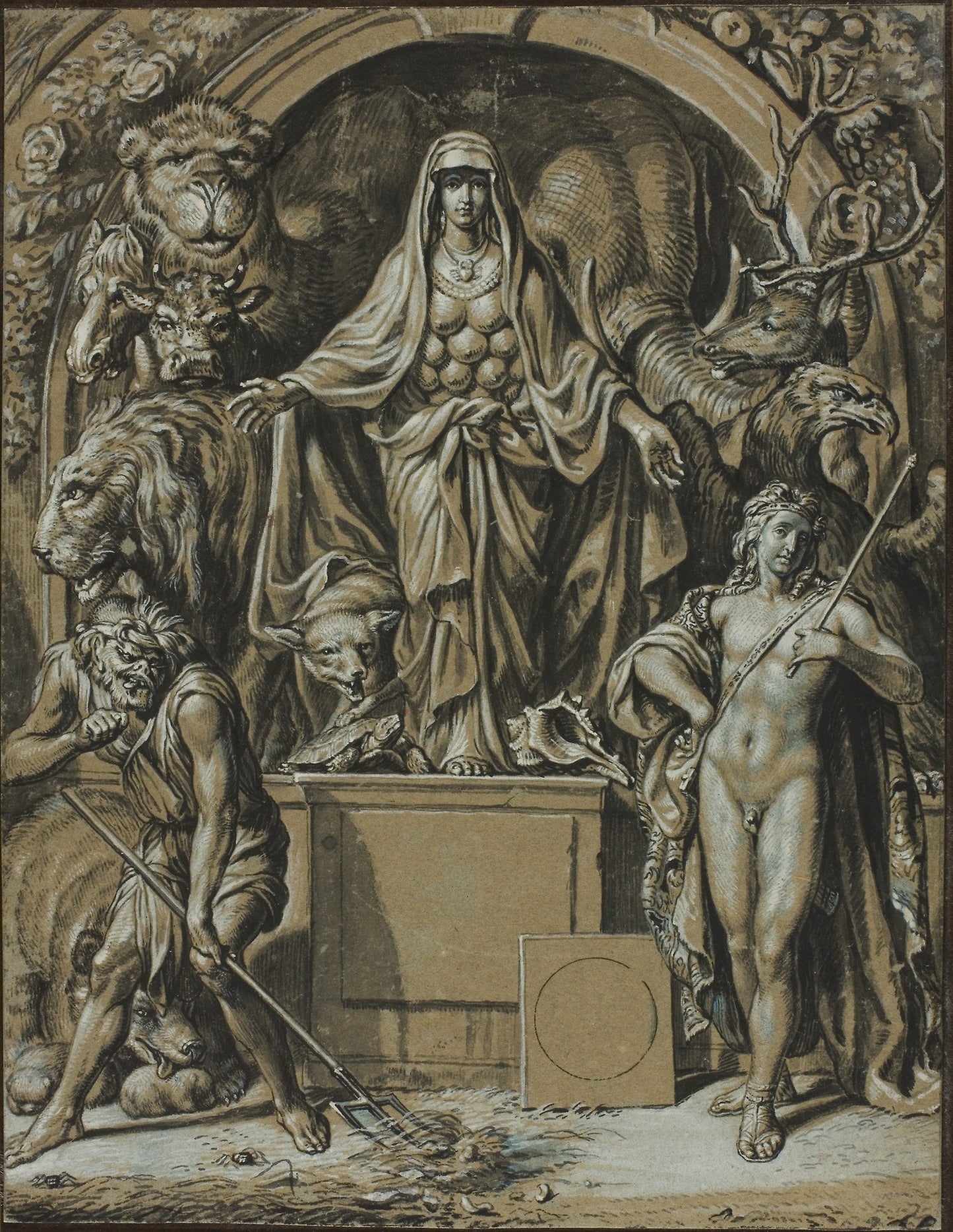 Diana of Ephesus as Allegory of Nature - Joseph Werner, Poster Print Wall Art
