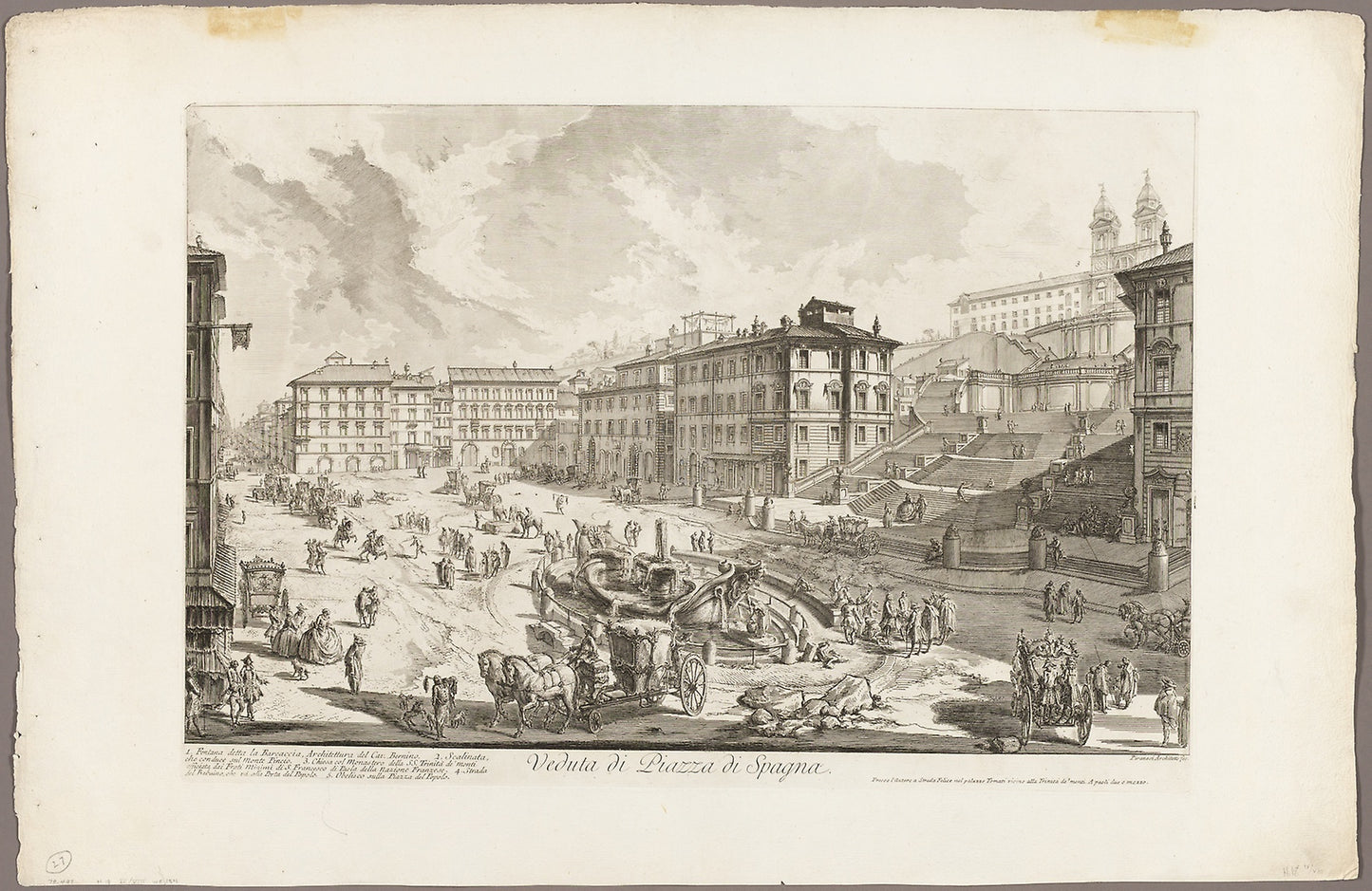 View of the Piazza di Spagna, from Views of Rome - Giovanni Battista Piranesi, Poster Print Wall Art