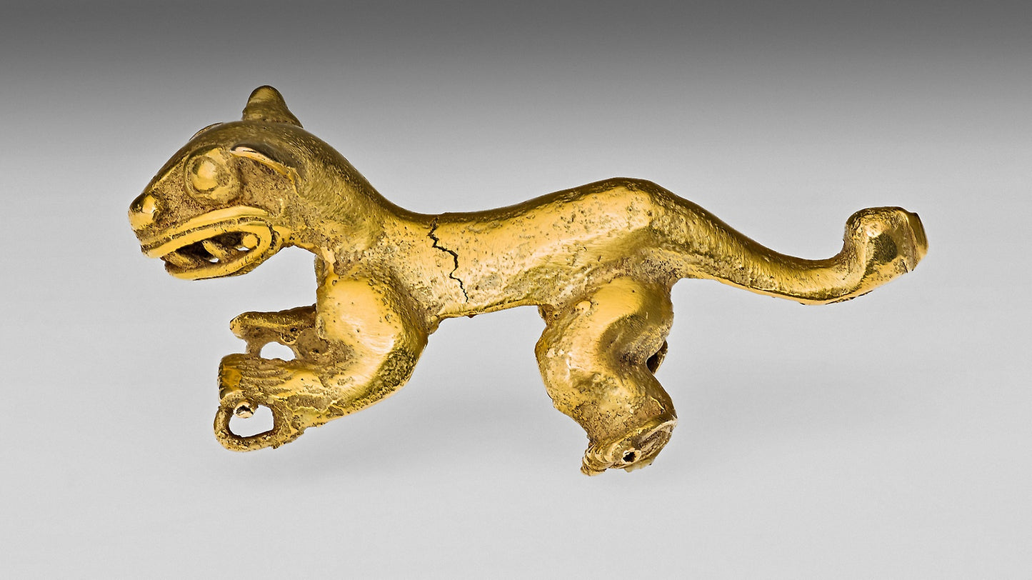 Pendant in the Form of a Jaguar - Probably Veraguas, Poster Print Wall Art