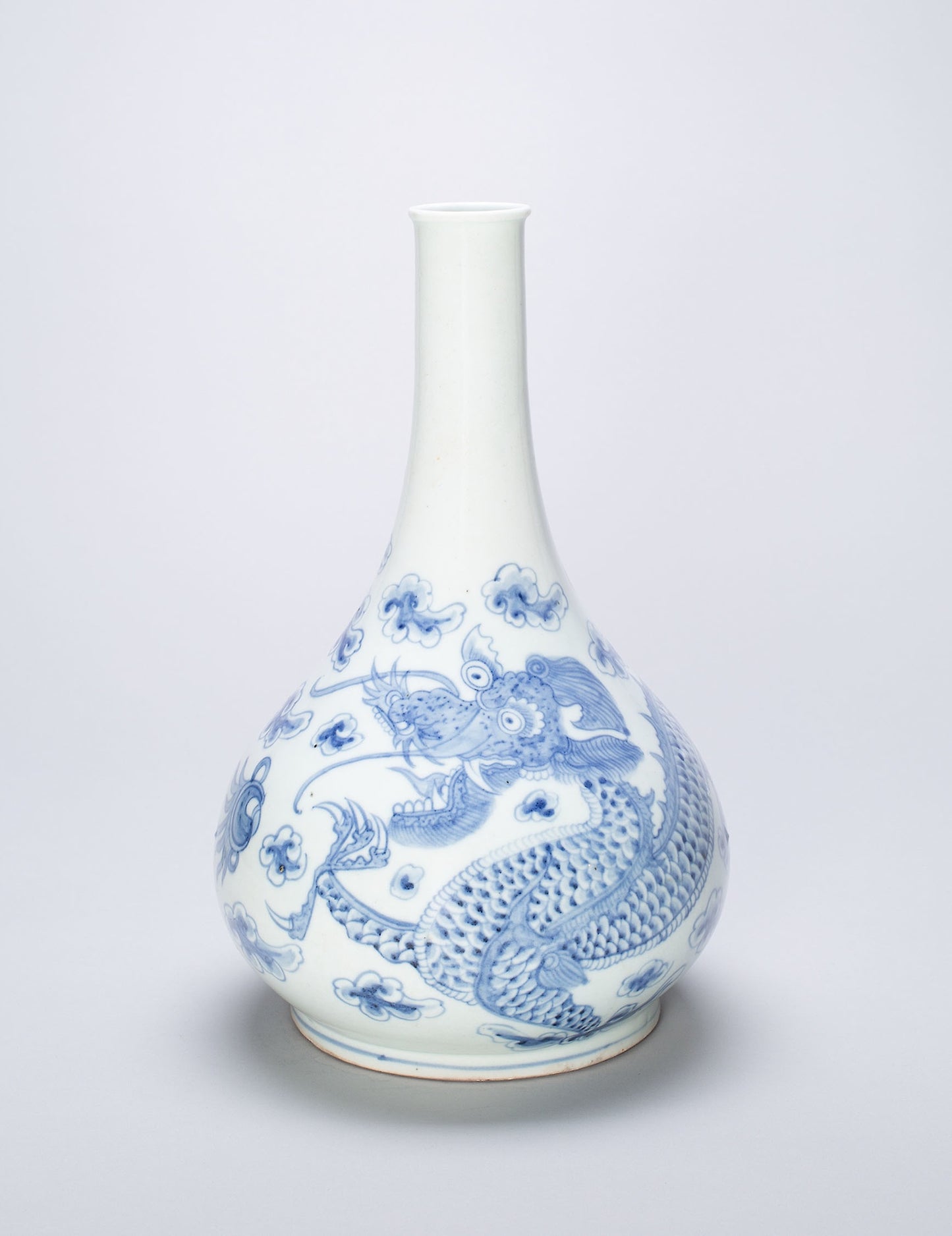 Bottle-Shaped Vase with Dragon Chasing Flaming Pearl - Korea, Poster Print Wall Art