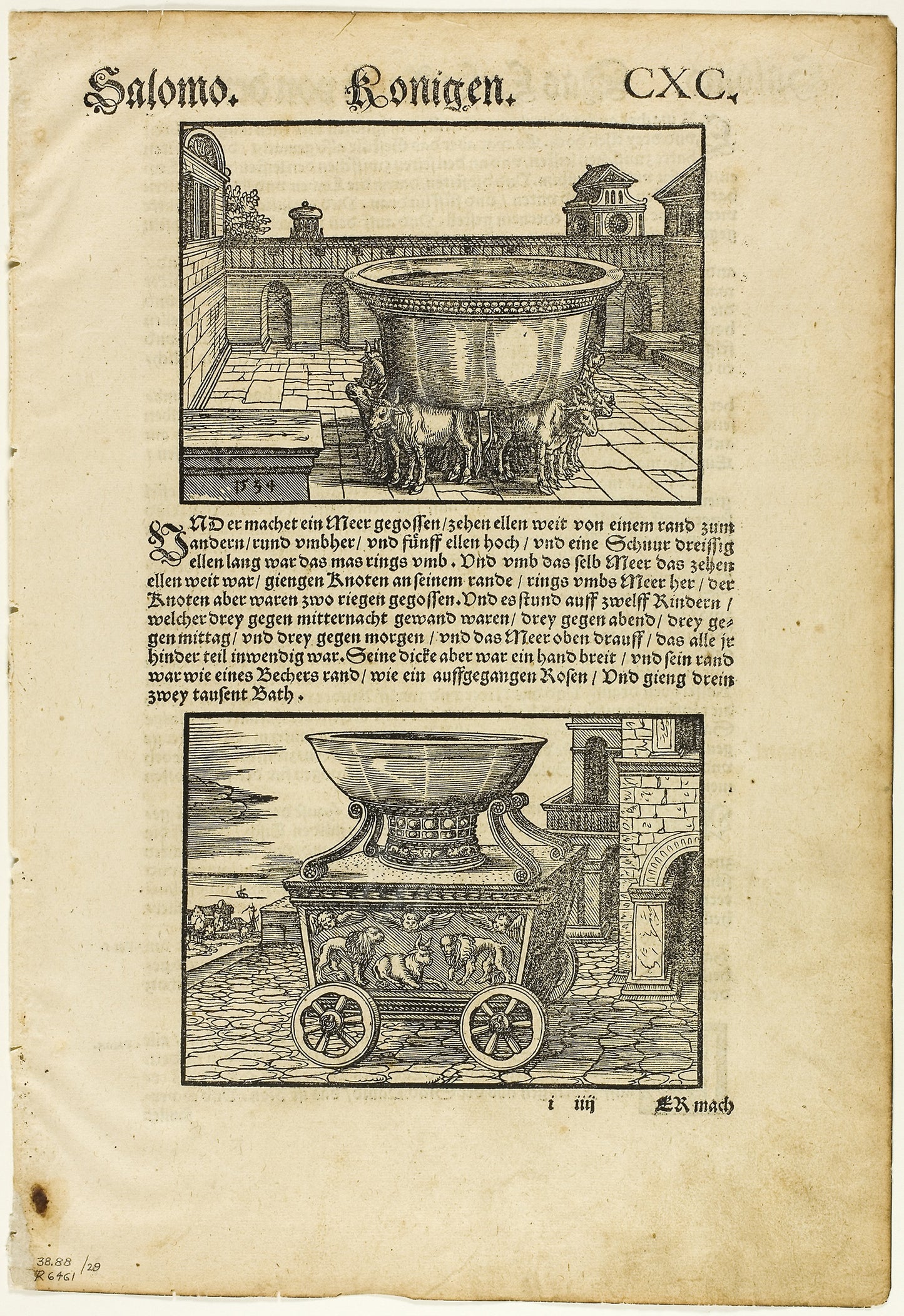 Ceremonial Vessels from Martin Luther (German Bible), plate 29 from Woodcuts from Books of the XVI Century - Attributed to Monogrammist M.S. (German, active c. 1530-1550), Poster Print Wall Art